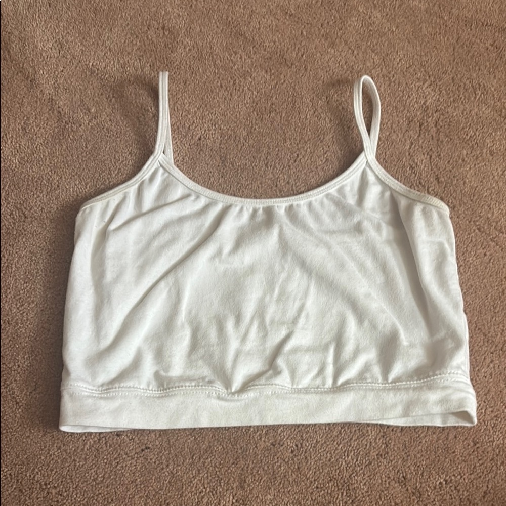 Women's White Spaghetti Strap Top